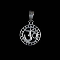 OM Symbol 7 Chakra Pendant Sterling Silver