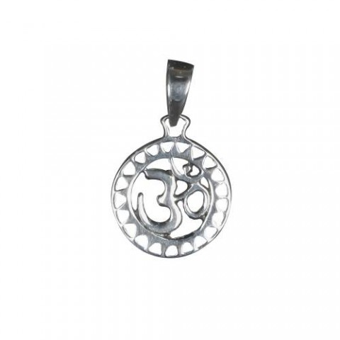 OM Symbol 7 Chakra Pendant Sterling Silver