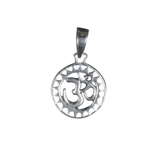 OM Symbol 7 Chakra Pendant Sterling Silver