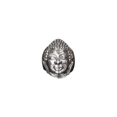 Lord Buddha Face Ring Silver