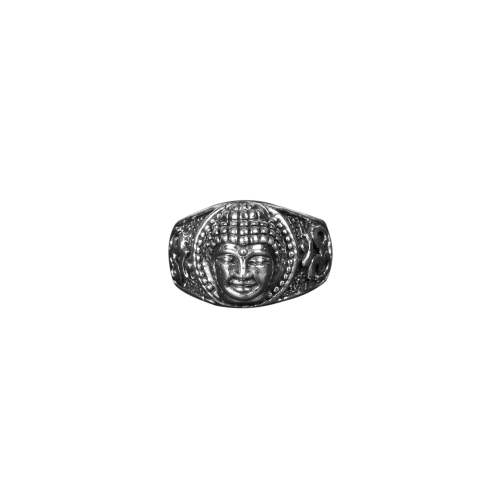 Lord Buddha Face Ring Silver