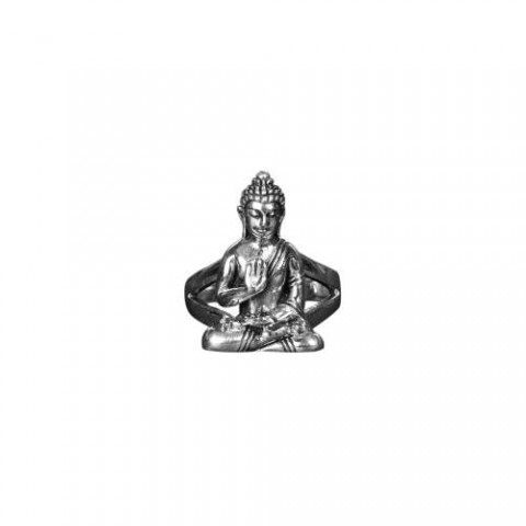 Lord Buddha Face Ring Silver