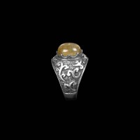 Citrine Stone Silver Ring