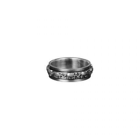 Elephant Spinner Silver Ring