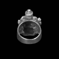  Ganesha Embossed Silver Ring