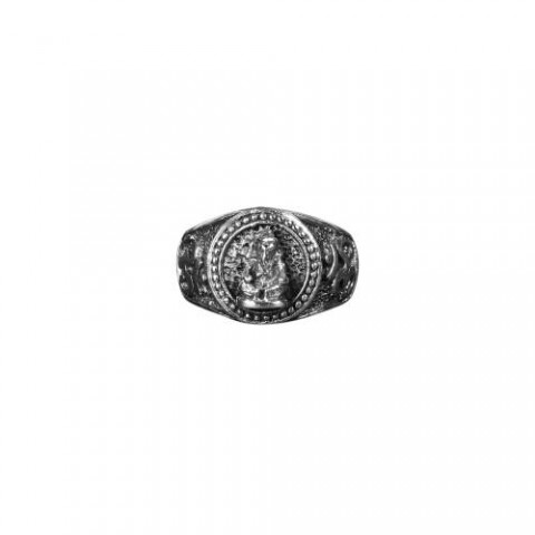  Ganesha Embossed Silver Ring