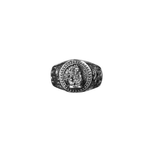  Ganesha Embossed Silver Ring