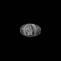  Ganesha Embossed Silver Ring