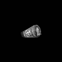  Ganesha Embossed Silver Ring