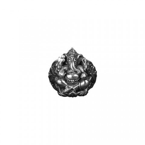  Ganesha Embossed Silver Ring