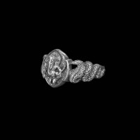  Ganesha Embossed Silver Ring