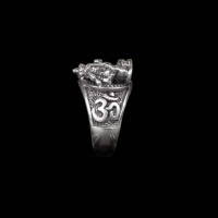  Ganesha Embossed Silver Ring