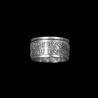 Hare Krishna Hare Rama Spinner Silver Ring