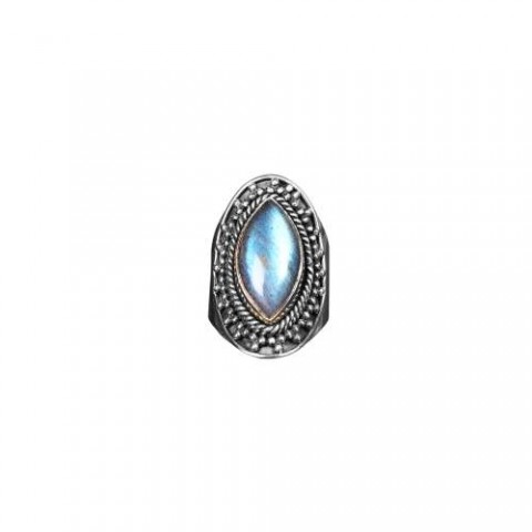 Labradorite Stone Silver Ring