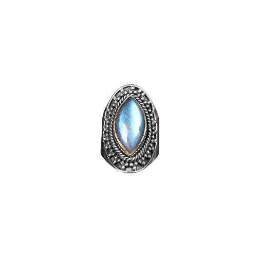 Labradorite Stone Silver Ring