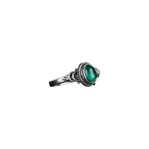 Malachite Stone Silver Ring