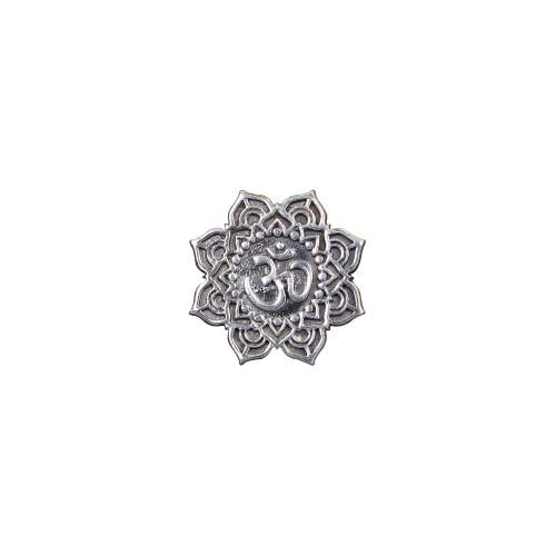 Om Lotus Silver Ring