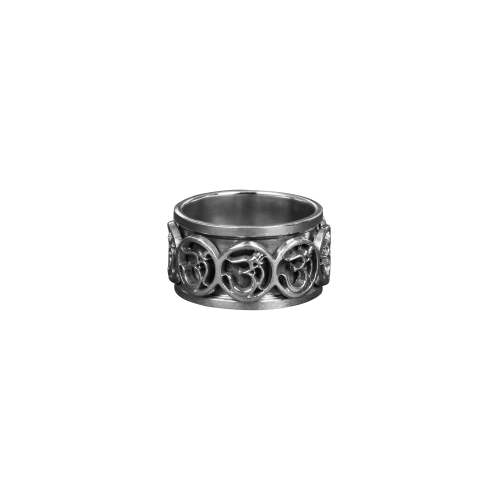 Om Spinner Silver Ring 