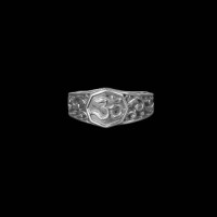 Om Spinner Silver Ring 