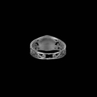 Om Spinner Silver Ring 