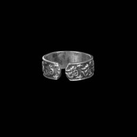 Om Texture Silver Thumb Ring