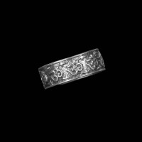 Om Texture Silver Thumb Ring