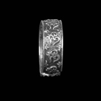 Om Texture Silver Thumb Ring