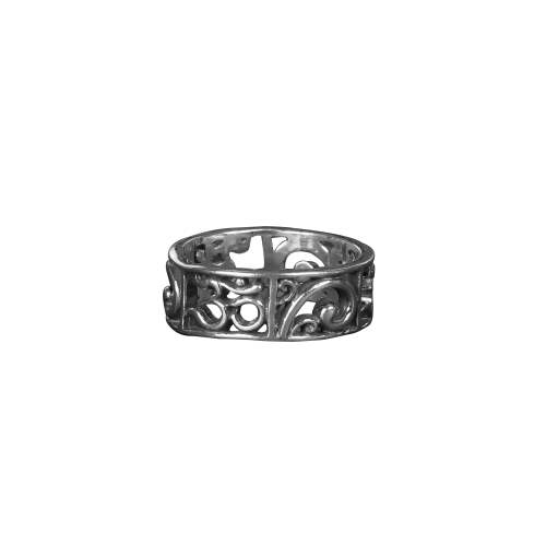 Om Texture Silver Thumb Ring