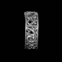 Om Texture Silver Thumb Ring