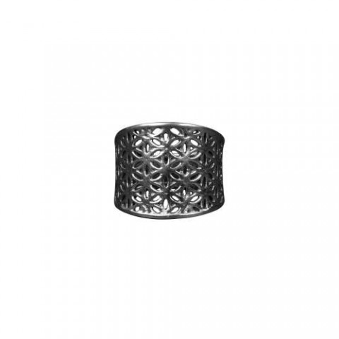 Silver Textured Ring for Men