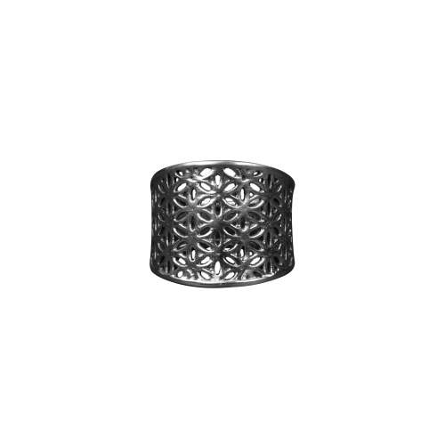 Silver Textured Ring for Men