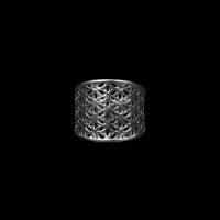 Silver Textured Ring for Men