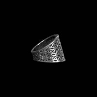 Silver Textured Ring for Men