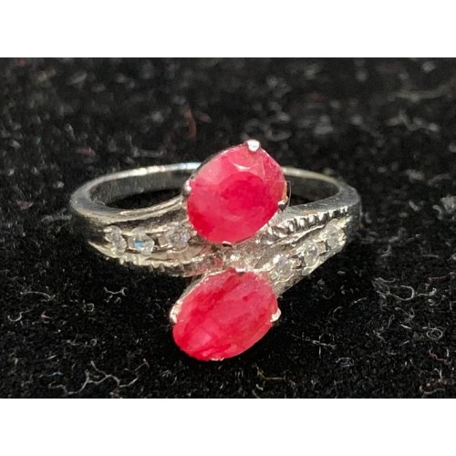 Natural Ruby Silver Ring