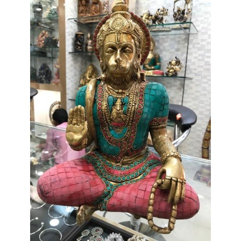 Lord Hanumana Brass Statue 