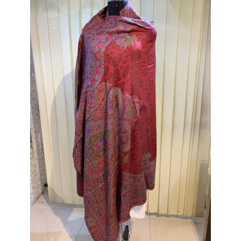 Red Printed Pashmina Shawl