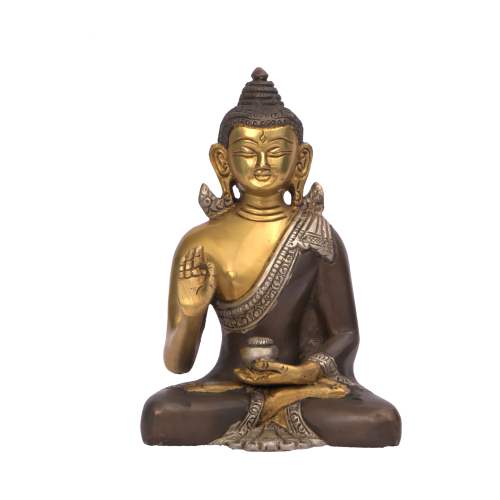 Lord Buddha Brass Statue 7 inch