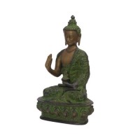 Antique Brass Buddha Statue -11 inches