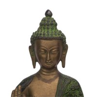 Antique Brass Buddha Statue -11 inches