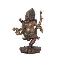 Lord Ganesha Dancing Resin Statue 9  inches