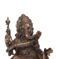 Lord Ganesha Dancing Resin Statue 9  inches