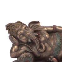 Lord Ganesha Lying Down Resin Statue 6 Inches