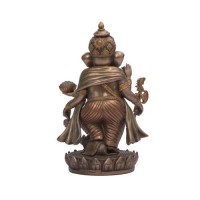 Ganesha Lotus Resin Statue 9 Inches