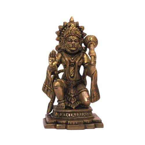 Lord Hanumana Brass Statue 7inch