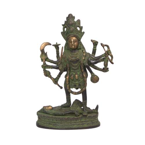 Goddess Kaali Mata Mahisasur Vadh Resin Statue 12inch