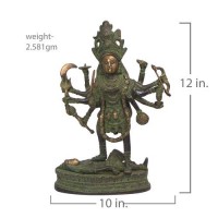 Goddess Kaali Mata Mahisasur Vadh Resin Statue 12inch