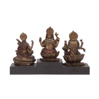 Laxmi Ganesh Saraswati Resin Statue 6 inches