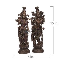 Radha Krishna Statue in Resin 15 inches