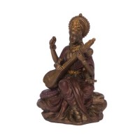 Goddess Saraswati Statue in Resin 4 inch