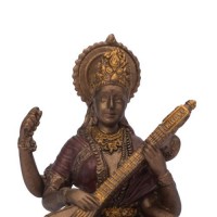 Goddess Saraswati Statue in Resin 4 inch